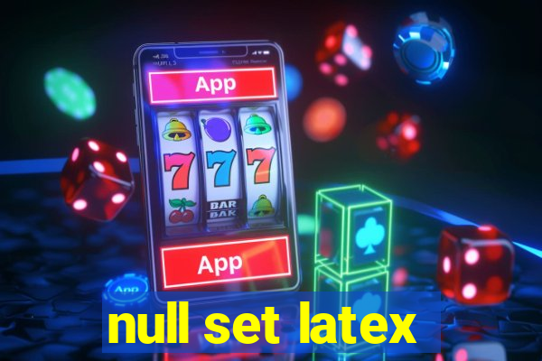 null set latex